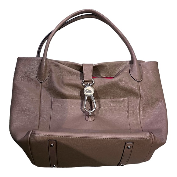 Dooney & Bourke Belvedere Logo Lock Tote - Picture 1 of 8
